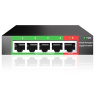 Cloud-managed Gigabit Ethernet Switch 8 Port Network Switch 48V POE Network Extender Desktop 100/100