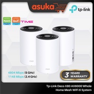 Tp-Link Deco X80 2 Packs / 3 Packs AX6000 Whole Home Mesh WiFi 6 System (AP Or Router Mode) (Support