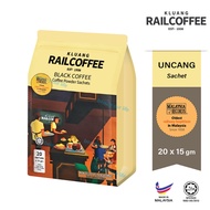 Kluang Rail Coffee Uncang 300gm KluangRail Coffee Powder Ah Railway Sachet Huat Black Coffee (20's x 15g)