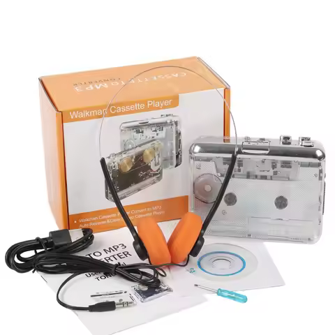 Cassette Player Portable Tape Recorder To Mp3 Full Transparent Shell USB Cassette Capture To MP3 For