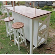 kitchen island with stools