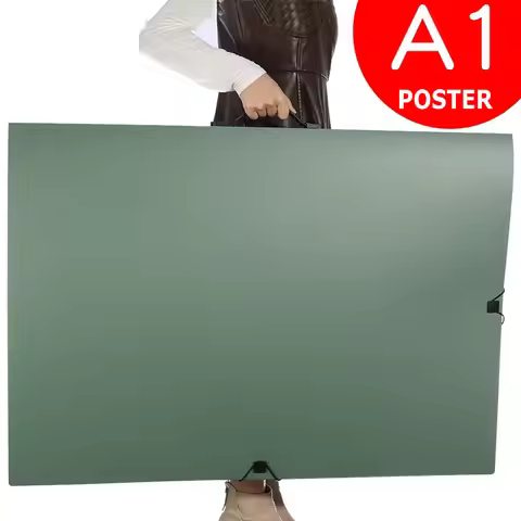 Large File Folder A1 Poster Paper Organizer Ring Binder HD Transparent Plastic Sleeves Display Book 