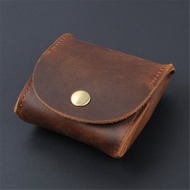 复古牛皮 零钱包 硬币 耳机线 收据线收纳袋 收纳包 免费客制