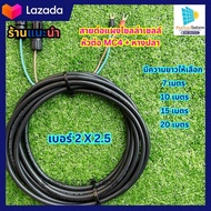 สายไฟโซล่าเซลล์พร้อมเข้าหัว MC4 + หางปลา สายไฟ VCT ขนาด 2*2.5 ยาว สายไฟสำหรับต่อแผงโซล่าเซลล์ เข้ากั