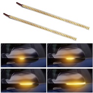 2x 28cm 44LED Car Rear View Mirror Flexible Soft Flowing Turn Signal Strip Light