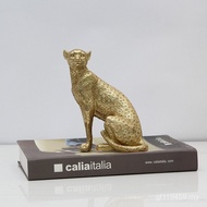 Model Room Matching Golden Leopard Handmade Tray Sales Station High-End Feeling Matching Soft Decora