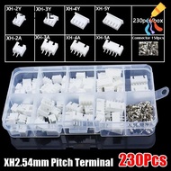 LIAOYING 230Pcs 2.54mm Pitch Terminal, Male And Female XH2.54 Pin Connector, 2p 3p 4p 5pin Housing K