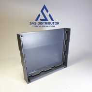 SUNRISE PVC Square Gutter Cover 4" inch Square Gutter Cover Grey Gutter Cover/ Gutter Cap/