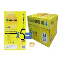 5 x 500 ( 1 box),   IK YELLOW A4 PAPER 80gsm