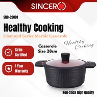 SINCERO Diamond Series Marble Casserole 28cm SNC-C2801