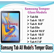 Temperglass for Samsung Tab S6,Tab A(8.0),Tab S5e(10.5),Tab A(10.1),Tab A(7.0)