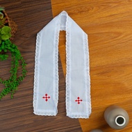 Stola Samir Baptism Baby/ Embroidered White Scarf Cloth Catholic Baptism Y109