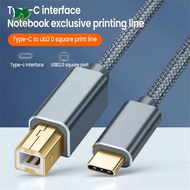 ALANFY USB C to USB B Cable Braided Cable 0.5m/1m/1.5m/2m/3m Data Cables USB2.0 Female 480Mbps USB B