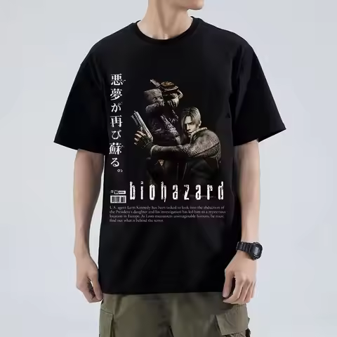 Intage 90s Style T Shirts Leon Kennedy Re9 Requiem T-Shirts Gift for Man and Women Unisex Cotton Tee