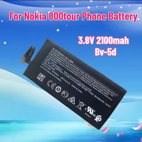 New 3.8V 2100mah Battery Suitable for Nokia 800tour Phone Battery Bv-5d Built-in Battery