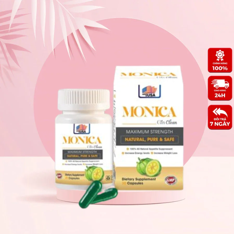 Viên Uống Giảm Cân Đốt Mỡ Monica Gin Clean Maximum Strength Mẫu Mới