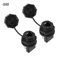 CEASI 2PCS RJ45 Adapter, IP67 Waterproof RJ45 Connector, Durable RJ45-180° Waterproof Coupler Harsh 