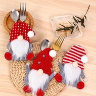 Home Ornament New Year Cutlery Decoration Santa Knife Fork Storage Pocket Christmas Cutlery Bag