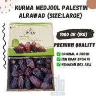 Kurma Medjool Large Premium 1kg Original Packaging Palestin AL Rawad Dates Medjoul Palestin Rawad Mejool Premium Medjool Large Medjool