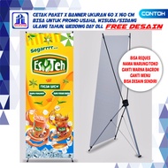 Spanduk X Banner Jualan 60x160 cm Standing X bener  promosi Spanduk Dagang Backdrop  Custom X Benner