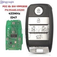 จิงหยู่ฉิน 433MHz ID47 ชิป FCCID: SVI-YPFGE05 P/N:95440-A9200 5B สมาร์ทรีโมทกุญแจรถสำหรับ KIA Carniv