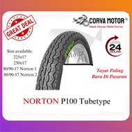 Corva Motor Tayar Norton Motosikal P100 Tiub Tayar 2.25-17 2.50-17 225-17 250-17 80/90-17 Norton1 80