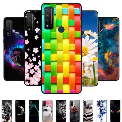 For TCL 20 R 5G Case T767H Soft TPU Print lion Cats Silicon Protector Cover For TCL 20R 5G Cases Bla