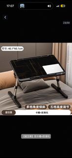 多功能摺疊床上電腦枱 升降角度調校 星空黑