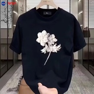 2026 Fashion 2026 Extra Wide Men's Plus Size T-Shirt 350g Heavy Cotton Top American Printed Casual S