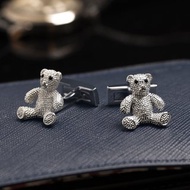 Portare Amore 客製化刻字 泰迪熊袖扣 父親節禮物