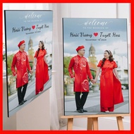 Mirror-coated mica wood photo frame 30x40 40x60 50x75 60x90 60x120 wall hanging, wedding photos, yea