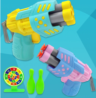 Bộ Đồ Chơi Nhựa ABS Bắn Mút Dính Tường Kèm Bia Và Banh Bowling