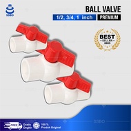 BALL VALVE 1/2 3/4 1 INCH STOP KRAN PENGATUR ALIRAN AIR PENYAMBUNG PARALLON BAHAN PVC TEBAL MURAH