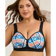 Large Cup Women's Full Cotton Wireless Seamless Sports Bra - Sizes 38-50 Cups B to G
