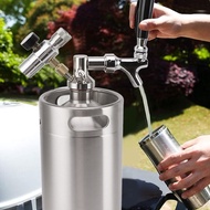 Beer Keg Growler 60PSI Gauge Growler Tap System for Beer PF0X