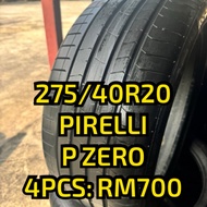 275/40R20 PIRELLI- Second Hand Tyre | Tayar Terpakai | 70-80% Tread