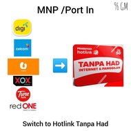 Hotlink Couple Sim Nice Number Prepaid Card MNP / Port In to Hotlink Tanpa Had Unlimited data plan (