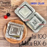 Mika BX 6 contents 100 Size 7x6.7x3 cm Mika Cake Tray/ Ambon Bika Putu Ayu Mini Pudding BX6 SPMANIS