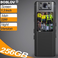 BOBLOV A22 กล้องถ่ายรูปแบบพกพา กล้องหน้าอก Body Mini Worn Action Police Camera HD 1080P 128GB 2200MAH Night Version DVR Video Recorder วิดีโอเครื่องบันทึกเสียงกล้อง Bodycam Actioncam Motorcycle Dash Cam For Vlogging