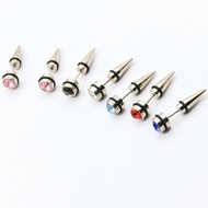 Single Creative Color Diamond Earrings for Men and Women Titanium Steel Stud Fashion Accessories for