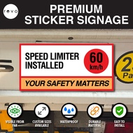 Speed Limiter Installed Sticker 60km/h | Vehicle Safety Signage | Truck Van Lorry Decal Waterproof S