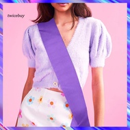 [TY] Party Sash Blank Solid Color Costume Accessory Fabric Bride Shoulder Strap Wedding Award Ceremo