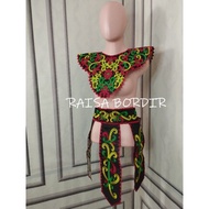 Lace Embroidery Sogan Dayak Dance Dress Set