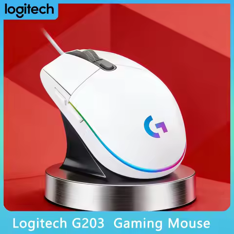 Logitech G203 Gaming Mouse 1000Hz Polling Rate for Gamer Pros