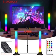 FLASHSKY RGB LED Light Bar, RGB Pickup Smart Music Rhythm Lights, Desktop Decoration USB Powered Rhy