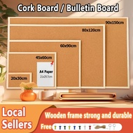 Wooden Frame Bulletin Cork Message Board Photo Wall Background Board DIY Decoration Bulletin Board C