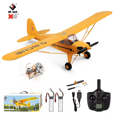 WLtoys A160 J3 RC Plane, 5 Channel RC Airplanes with 3D/6G Mode, 3D Brushless RC Planes with 2 Batte
