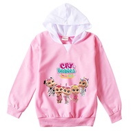 [In Stock] Cry Babies Cartoon Cotton Blend Pullover Top Long-sleeved Autumn Kid's Clothes Outfits Casual Girl Anime Hoodies Boys Girls