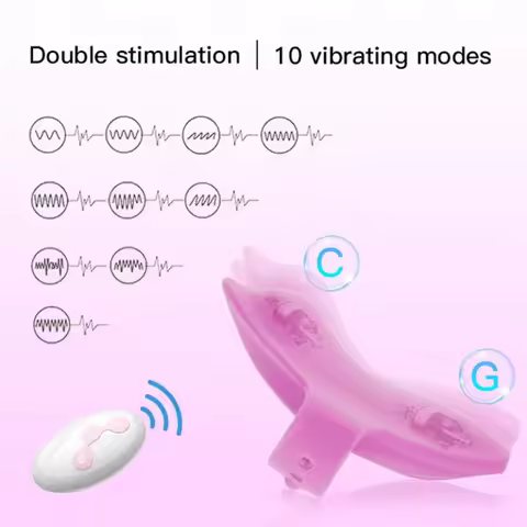 Wearable Panty Vibrator Adjustable Size with Remote Control Mini Butterfly G Spot Clitoral Vibrator 