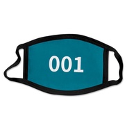 Squid Game Masks Facial mask หน้ากากเกมปลาหมึก สบายระบายอากาศพิมพ์สามเหลี่ยมสี่เหลี่ยม 456 001 218